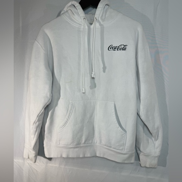 Vintage Disney x Coca-Cola Hoodie Disney World Mickey Mouse White Pullover S/M - Picture 4 of 7